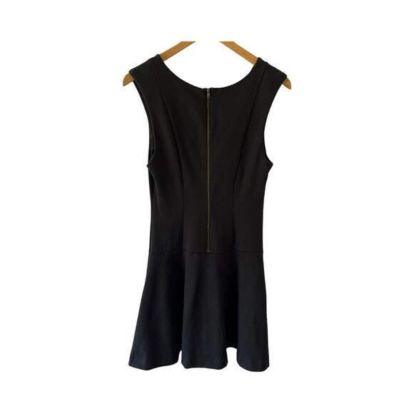 Free People Fit & Flare Black Sleeveless Dress Women's Small Zip Back Stretch - Picture 5 of 8